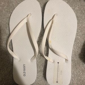 White Flip Flops